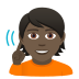 🧏🏿 deaf person: dark skin tone display on JoyPixels